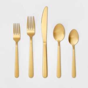 Threshold Graham Flatware matte gold